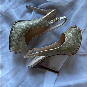 GUESS snakeskin leather stilettos